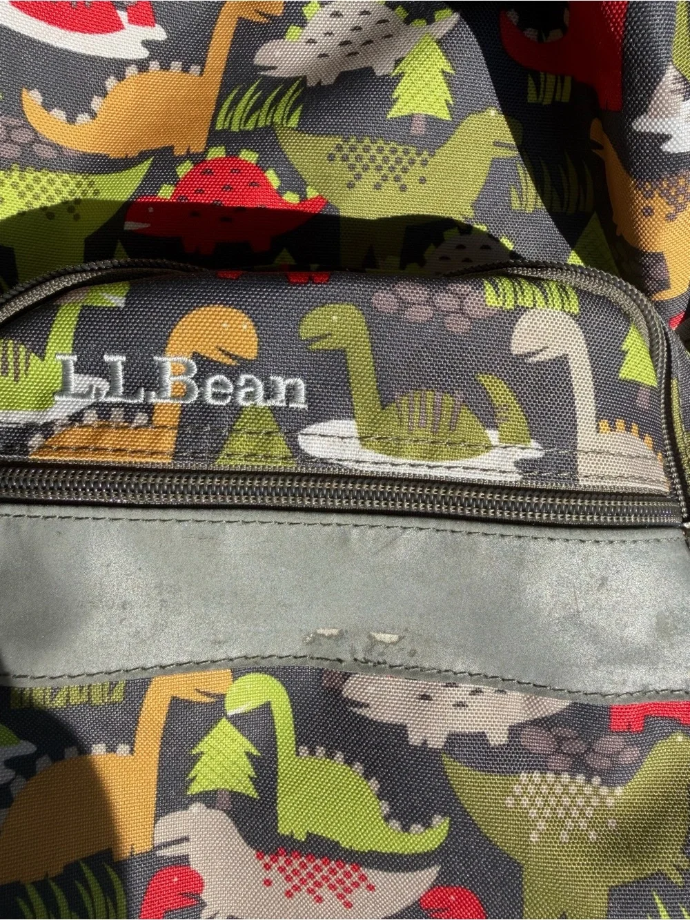 L.L. Bean Kids' Dinosaur Print Backpack-great condition